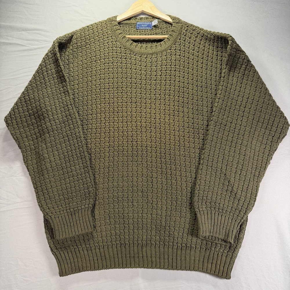 Vintage Grandpa Sweater Men Medium Susquehanna Trail Outfitters Knit Cotton USA